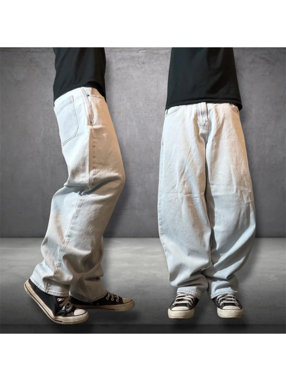 Y2K inspired Hollister light blue wash baggy skater jean